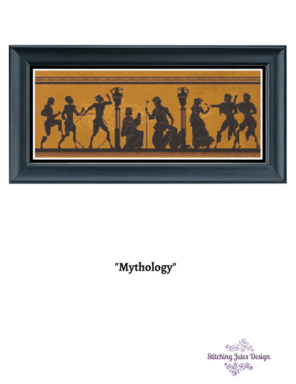 Stitching Jules Design Cross Stitch Pattern Greek Roman Mythology Ancient Culture Cross Stitch Embroidery Needlepoint Pattern Instant PDF Download