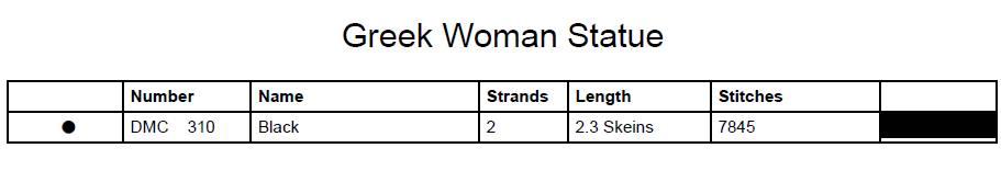 Stitching Jules Design Cross Stitch Pattern Greek Statue Woman Athena Monochrome Counted Cross-Stitch Pattern (Digital Download)