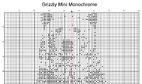 Thumbnail for Stitching Jules Design Cross Stitch Pattern Grizzly Mini Monochrome