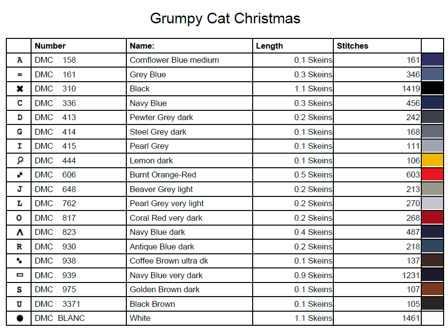 Stitching Jules Design Cross Stitch Pattern Grumpy Cat Christmas Cross Stitch Pattern Instant Download PDF