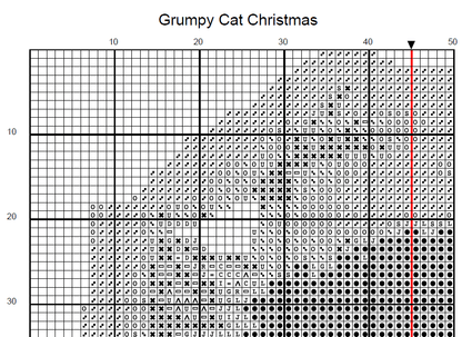 Stitching Jules Design Cross Stitch Pattern Grumpy Cat Christmas Cross Stitch Pattern Instant Download PDF