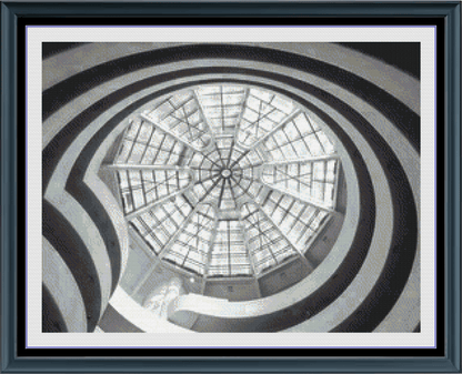 Stitching Jules Design Cross Stitch Pattern Guggenheim Museum NYC Architecture Full Coverage Counted Cross-Stitch Pattern (Digital Download)