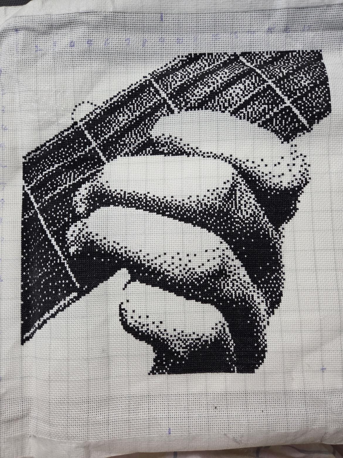 Stitching Jules Design Cross Stitch Pattern Guitar Playing Music Medium Monochrome Counted Cross-Stitch Pattern | Instant Download PDF