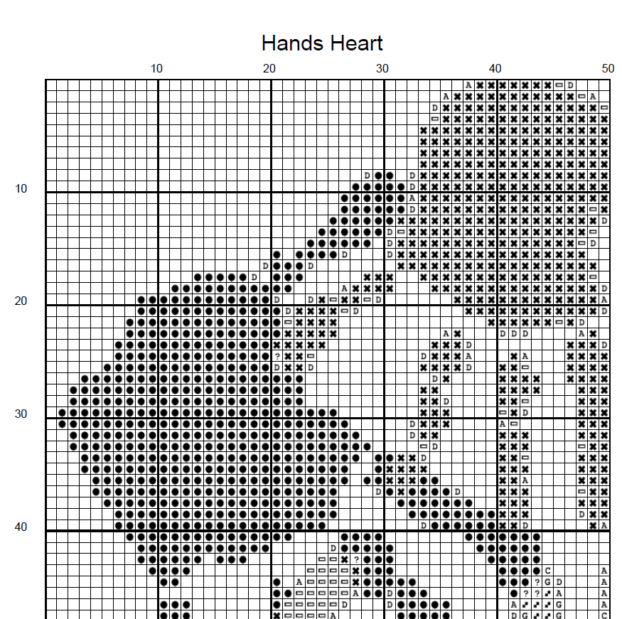 Stitching Jules Design Cross Stitch Pattern Hands Heart Cross Stitch Pattern | Love Cross Stitch Pattern | Instant PDF Download And Physical Pattern Options