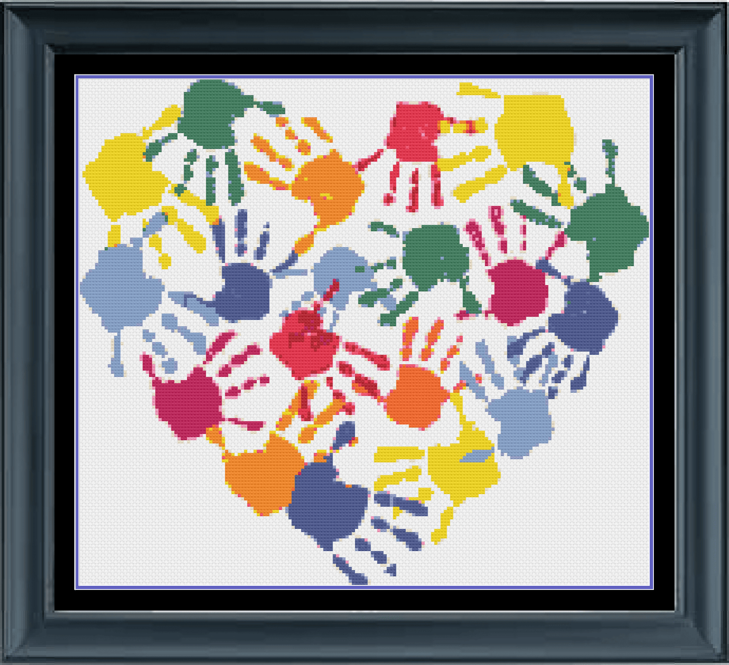 Stitching Jules Design Cross Stitch Pattern Instant PDF Download - $10 Hands Heart Cross Stitch Pattern | Love Cross Stitch Pattern | Instant PDF Download And Physical Pattern Options
