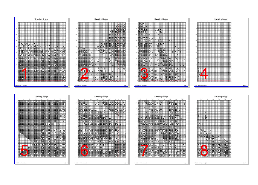 Stitching Jules Design Cross Stitch Pattern Hands Kneading Dough Monochrome Blackwork Cross-Stitch Pattern Instant PDF Download