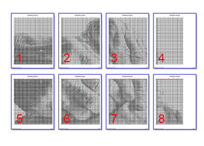 Stitching Jules Design Cross Stitch Pattern Hands Kneading Dough Monochrome Blackwork Cross-Stitch Pattern Instant PDF Download