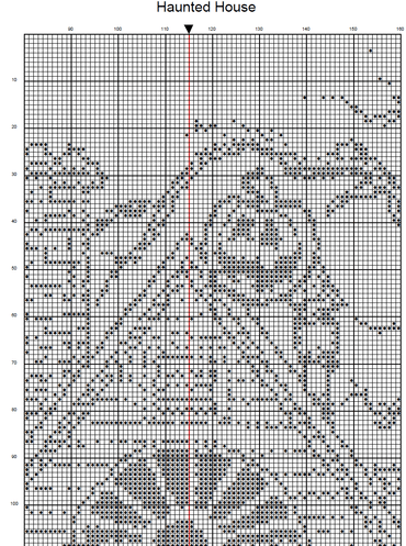 Stitching Jules Design Cross Stitch Pattern Haunted House Cross-Stitch Pattern | Halloween Cross Stitch Pattern | Blackwork | Physical And Instant PDF Download Pattern Options