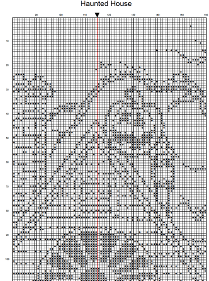Stitching Jules Design Cross Stitch Pattern Haunted House Cross-Stitch Pattern | Halloween Cross Stitch Pattern | Blackwork | Physical And Instant PDF Download Pattern Options