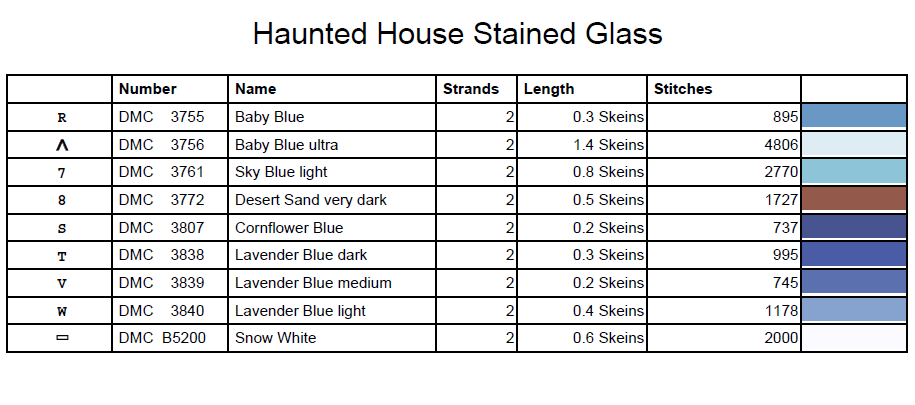 Stitching Jules Design Cross Stitch Pattern Haunted House Halloween Spooky Scary Full Coverage Stained Glass Counted Cross Stitch Pattern Digital Download