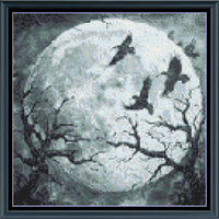 Thumbnail for Stitching Jules Design Cross Stitch Pattern Haunted Moonlight