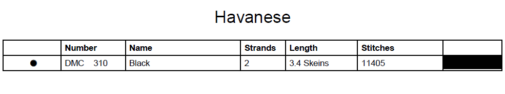 Stitching Jules Design Cross Stitch Pattern Havanese Dog Monochrome Counted Cross-Stitch Pattern (Digital Download)