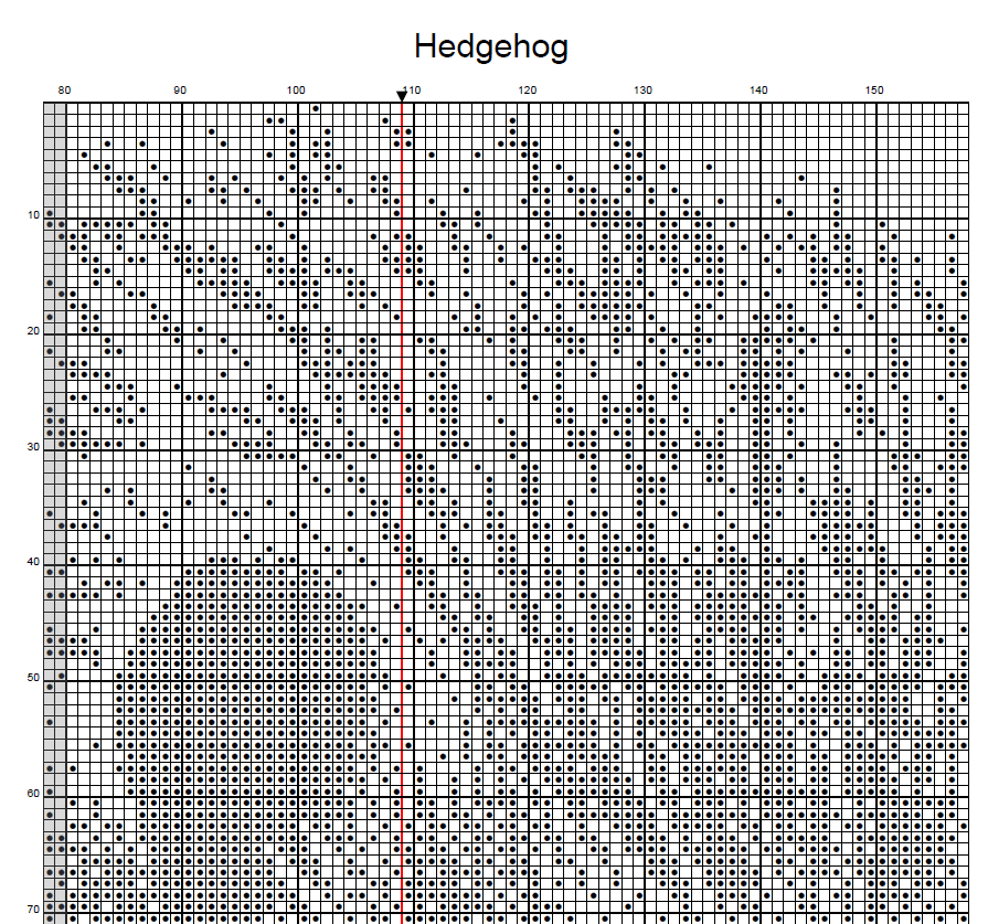 Stitching Jules Design Cross Stitch Pattern Hedgehog Animal Monochrome Counted Cross-Stitch Pattern (Digital Download)