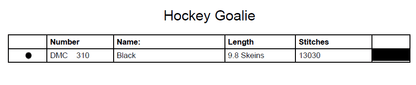 Stitching Jules Design Cross Stitch Pattern Hockey Cross Stitch Pattern | Goalie Cross Stitch Pattern | Blackwork | Instant PDF Download And Physical Pattern Options