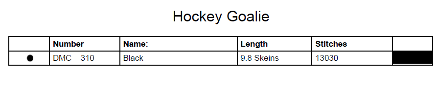 Stitching Jules Design Cross Stitch Pattern Hockey Cross Stitch Pattern | Goalie Cross Stitch Pattern | Blackwork | Instant PDF Download And Physical Pattern Options