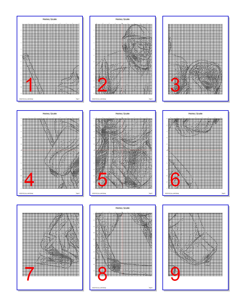 Goalkeeper Pattern Hockey Cross Stitch Pattern | Goalie Cross Stitch Pattern | Blackwork ...