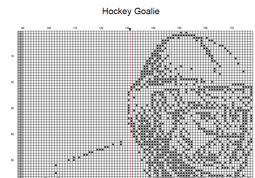 Stitching Jules Design Cross Stitch Pattern Hockey Cross Stitch Pattern | Goalie Cross Stitch Pattern | Blackwork | Instant PDF Download And Physical Pattern Options