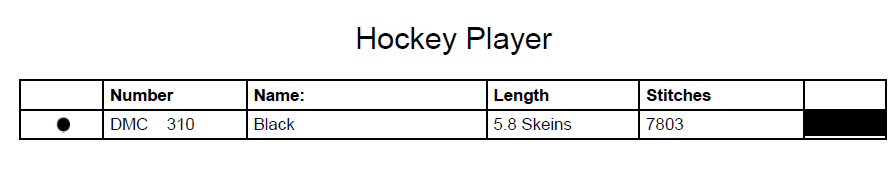 Stitching Jules Design Cross Stitch Pattern Hockey Player Cross Stitch Pattern | Sports Cross Stitch Pattern | Blackwork | Instant PDF Download And Physical Pattern Options