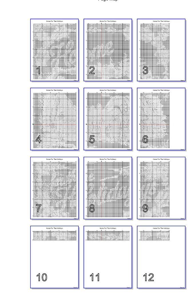 Stitching Jules Design Cross Stitch Pattern Home For The Holidays Christmas Winter Full Coverage Counted Cross-Stitch Pattern (Digital Download)