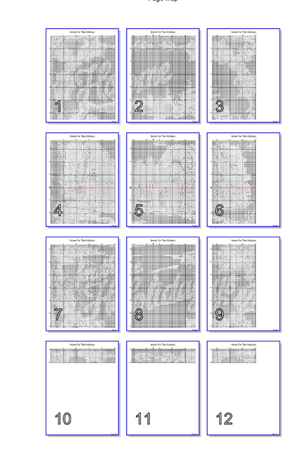 Stitching Jules Design Cross Stitch Pattern Home For The Holidays Christmas Winter Full Coverage Counted Cross-Stitch Pattern (Digital Download)