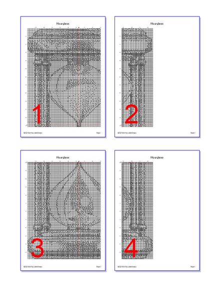 Stitching Jules Design Cross Stitch Pattern Hourglass Cross Stitch Pattern  | Blackwork Cross Stitch Pattern | Physical And Digital PDF Download Pattern Options