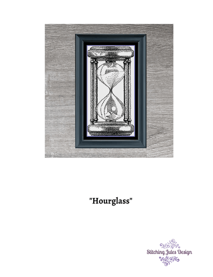Stitching Jules Design Cross Stitch Pattern Hourglass Cross Stitch Pattern  | Blackwork Cross Stitch Pattern | Physical And Digital PDF Download Pattern Options