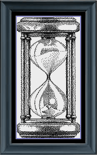 Thumbnail for Stitching Jules Design Cross Stitch Pattern Physical Pattern - $13 Hourglass Cross Stitch Pattern  | Blackwork Cross Stitch Pattern | Physical And Digital PDF Download Pattern Options