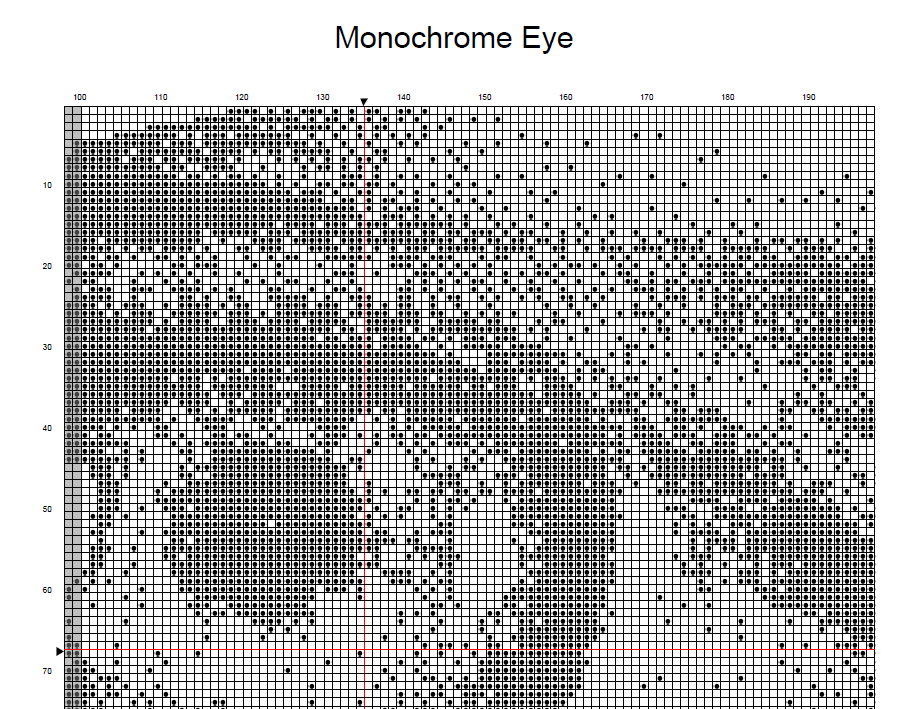 Stitching Jules Design Cross Stitch Pattern Human Eye Monochrome Blackwork Cross Stitch Pattern - Instant PDF Download