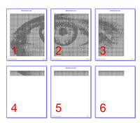 Thumbnail for Stitching Jules Design Cross Stitch Pattern Human Eye Monochrome Blackwork Cross Stitch Pattern - Instant PDF Download