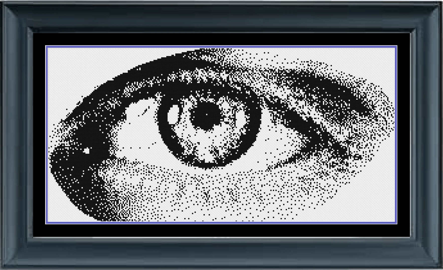 Stitching Jules Design Cross Stitch Pattern Human Eye Monochrome Blackwork Cross Stitch Pattern - Instant PDF Download