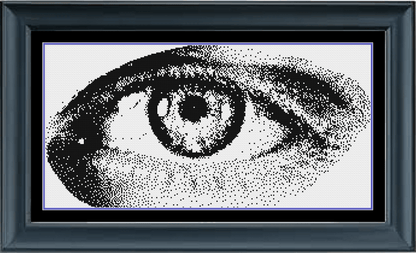 Stitching Jules Design Cross Stitch Pattern Human Eye Monochrome Blackwork Cross Stitch Pattern - Instant PDF Download