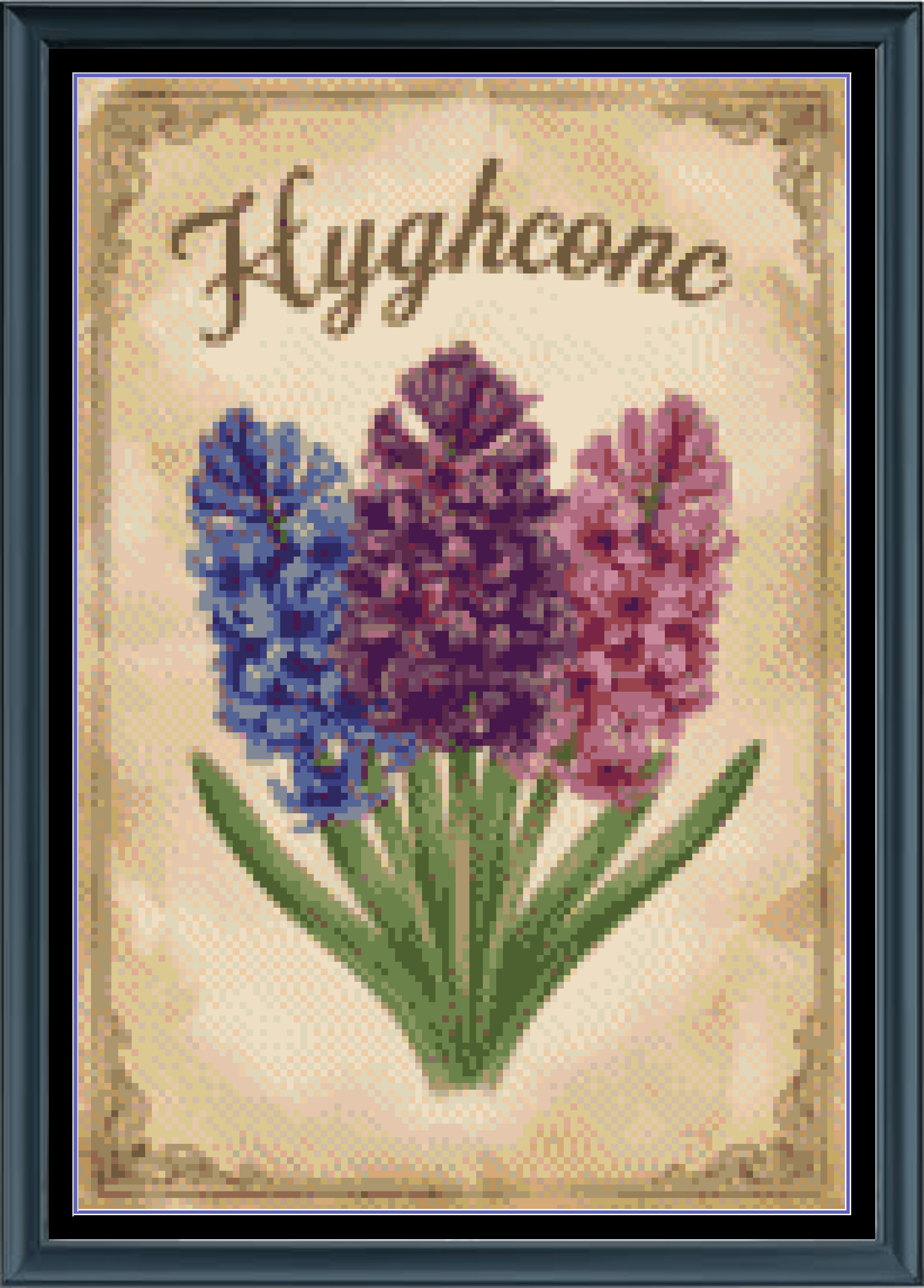 Stitching Jules Design Cross Stitch Pattern Hyghconc Winter Flower Full Coverage Counted Cross-Stitch Pattern (Digital Download)