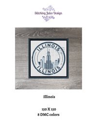 Thumbnail for Stitching Jules Design Cross Stitch Pattern Illinois