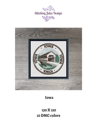 Thumbnail for Stitching Jules Design Cross Stitch Pattern Iowa