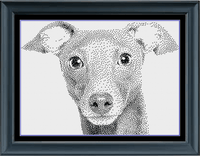 Thumbnail for Stitching Jules Design Cross Stitch Pattern Physical Pattern - $13 Italian Greyhound Cross Stitch Pattern | Dog Cross Stitch Pattern | Physical And Digital PDF Download Pattern Options