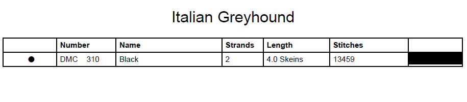 Stitching Jules Design Cross Stitch Pattern Italian Greyhound Dog Breed Monochrome Counted Cross-Stitch Pattern (Digital Download)