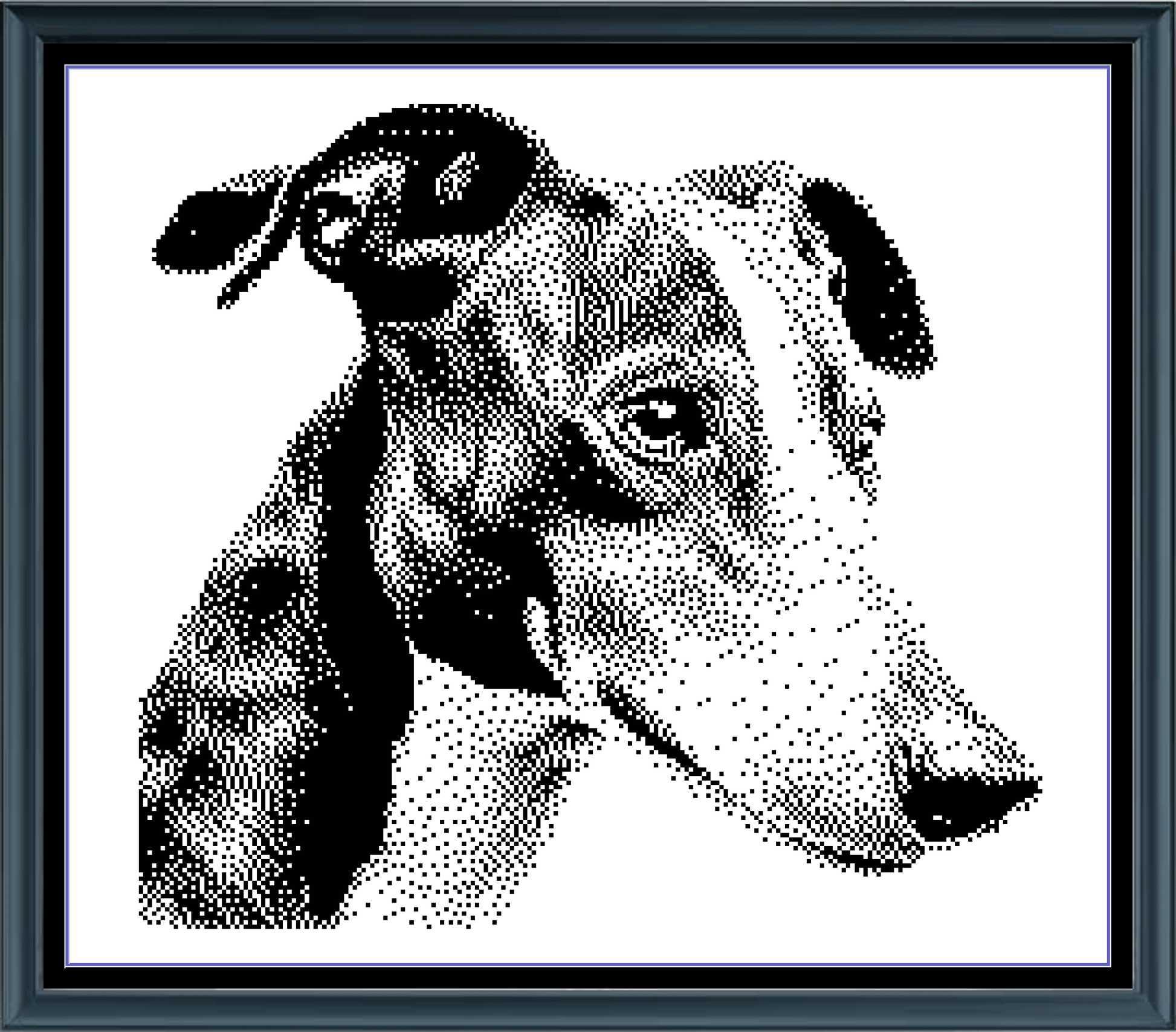 Stitching Jules Design Cross Stitch Pattern Italian Greyhound Dog Breed Monochrome Counted Cross-Stitch Pattern (Digital Download)