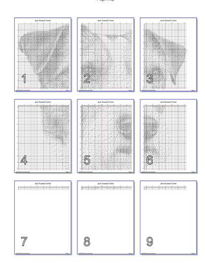 Stitching Jules Design Cross Stitch Pattern Jack Russell Terrier Dog Breed Monochrome Counted Cross-Stitch Pattern (Digital Download)