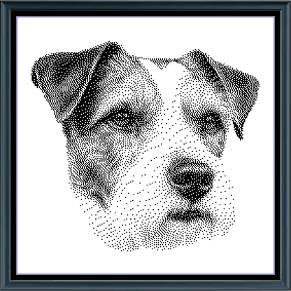 Stitching Jules Design Cross Stitch Pattern Jack Russell Terrier Dog Breed Monochrome Counted Cross-Stitch Pattern (Digital Download)