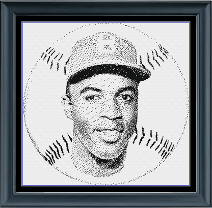 Stitching Jules Design Cross Stitch Pattern Jackie Robinson Cross Stitch Pattern | Baseball Cross Stitch Pattern | African American Cross Stitch Pattern | PDF Download