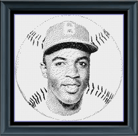 Thumbnail for Stitching Jules Design Cross Stitch Pattern Jackie Robinson Cross Stitch Pattern | Baseball Cross Stitch Pattern | African American Cross Stitch Pattern | PDF Download