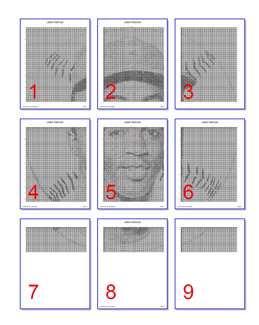 Stitching Jules Design Cross Stitch Pattern Jackie Robinson Cross Stitch Pattern | Baseball Cross Stitch Pattern | African American Cross Stitch Pattern | PDF Download