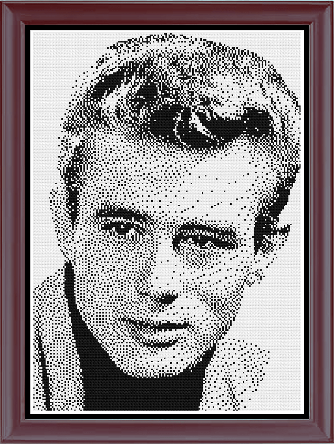 Stitching Jules Design Cross Stitch Pattern James Dean Monochrome Cross Stitch Embroidery Needlepoint Pattern PDF Download