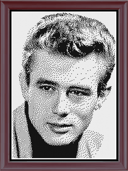 Stitching Jules Design Cross Stitch Pattern James Dean Monochrome Cross Stitch Embroidery Needlepoint Pattern PDF Download