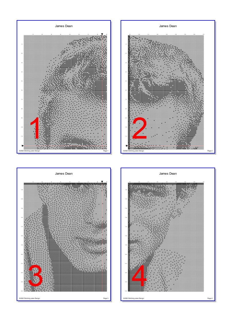 Stitching Jules Design Cross Stitch Pattern James Dean Monochrome Cross Stitch Embroidery Needlepoint Pattern PDF Download