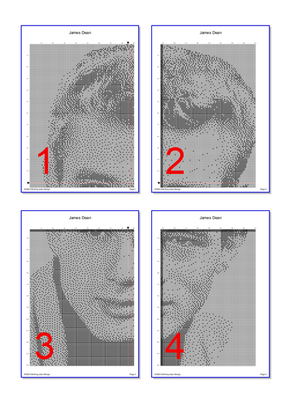 Stitching Jules Design Cross Stitch Pattern James Dean Monochrome Cross Stitch Embroidery Needlepoint Pattern PDF Download