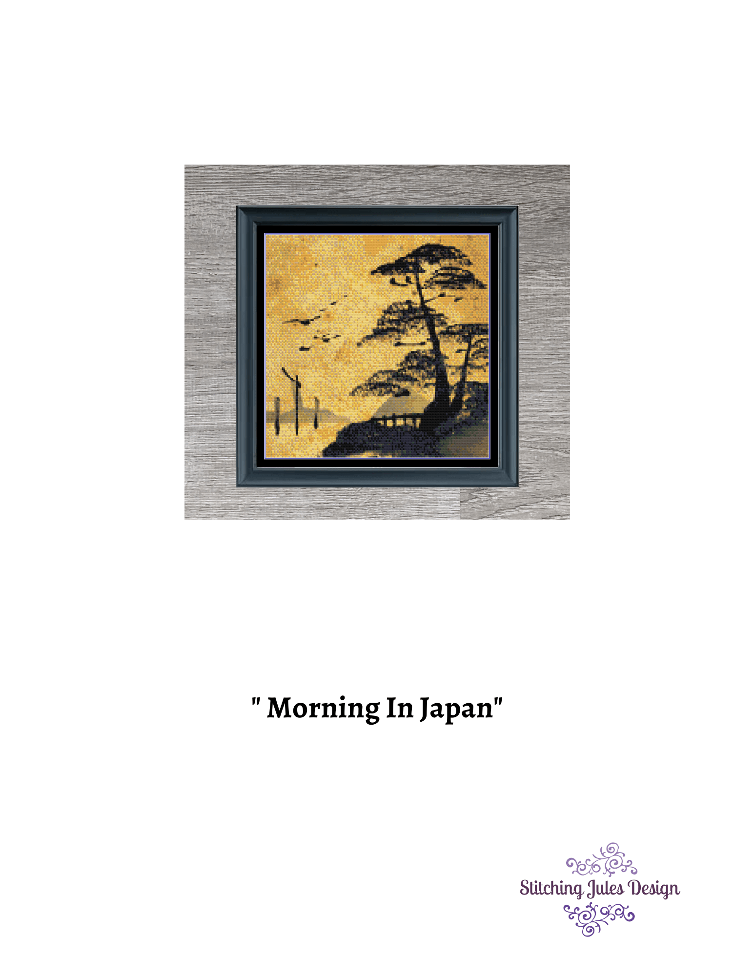 Stitching Jules Design Cross Stitch Pattern Japan Cross Stitch Pattern | Asian Cross Stitch Pattern | Physical And Digital PDF Download Pattern Options