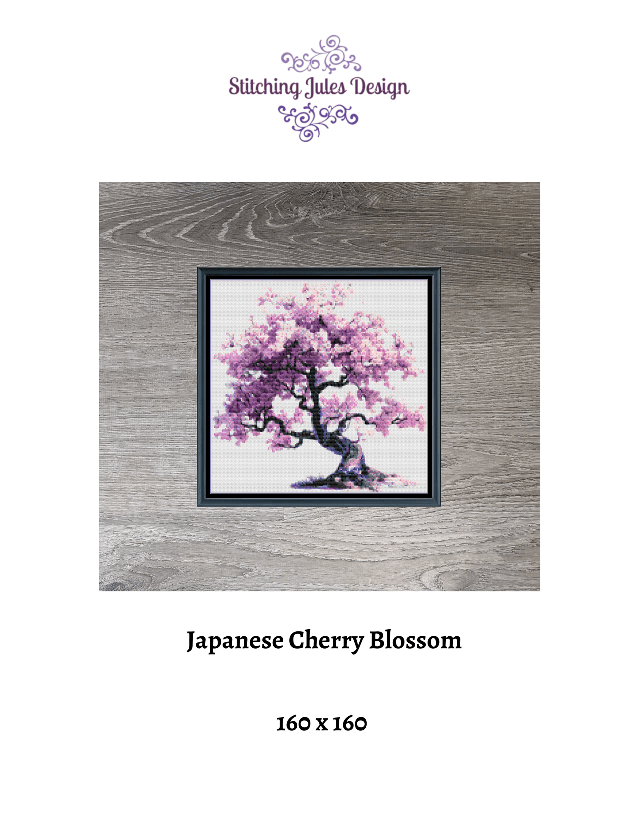 Stitching Jules Design Cross Stitch Pattern Japanese Cherry Blossom