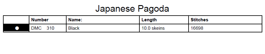 Stitching Jules Design Cross Stitch Pattern Japanese Pagoda Monochrome Cross Stitch Pattern