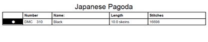 Stitching Jules Design Cross Stitch Pattern Japanese Pagoda Monochrome Cross Stitch Pattern